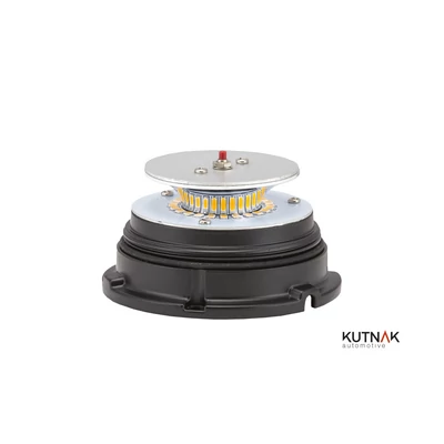 Villogó LED lapra szerelhető 24xLED 72W 65mm D:96mm 2-féle villogás 300mm kábellel