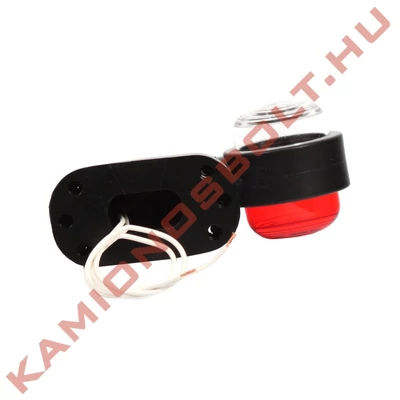 Gumilámpa izzós könyök 126mm szárral piros/fehér 5W Ba15s