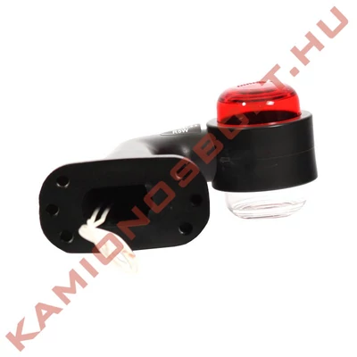 Gumilámpa izzós könyök 182mm szárral piros/fehér 5W Ba15s