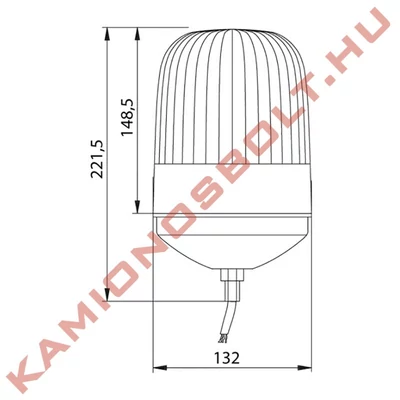 Villogó forgólámpa alsó csavaros 12V