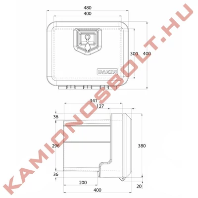 Szerszámos láda műanyag 480x400x400mm zárható por- és víz behatolás álló WELVET