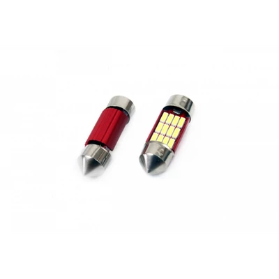 Izzó LED 12/24V Szoffita fehér 31x9mm (12SMD) 5600K (2W)