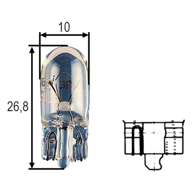 Izzó Magneti Marelli 24V 3W T10 üveg W3W