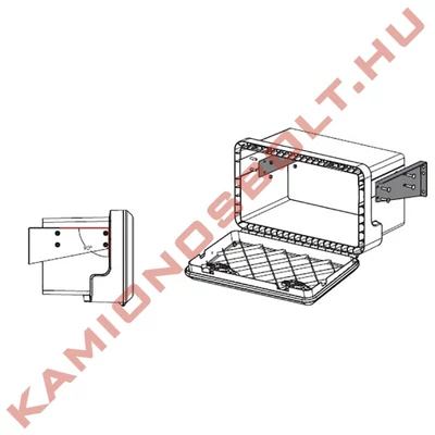 Szerszámos láda felfogatás WELVET 400/500-as ládákhoz HORIZONTAL