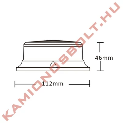 Villogó LED-es mágnestalpas 12/24V kék 