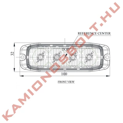 Villogó stroboszkóp slim 4 LED KÉK