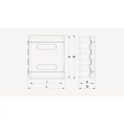 Tűzoltó készülék tartó doboz 616x735x270mm DUAL