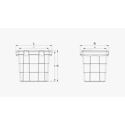 Szerszámos láda PITBOX 655x520x570mm felül nyíló, utánfutókra tervezve