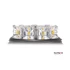 Villogó LED lapra szerelhető 8xLED 24W 58mm D:140mm 3-féle villogás 300mm kábellel