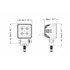 Munkalámpa LED kicsi szögletes 12/24V 18W 1800LM szúró